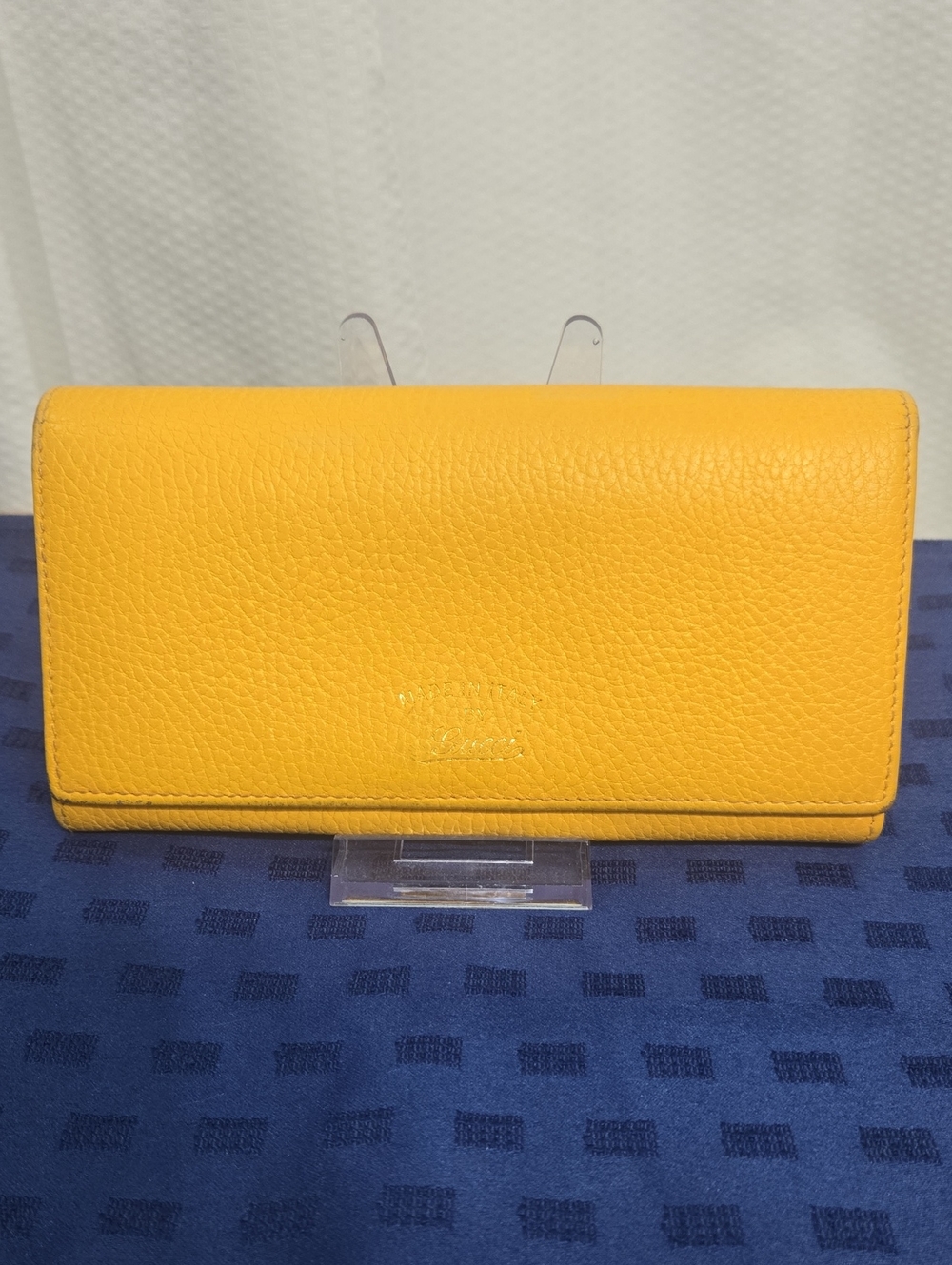 WEEKEND SALE! Gucci Sunflower Yellow Pebbled Leather Continental Wallet
